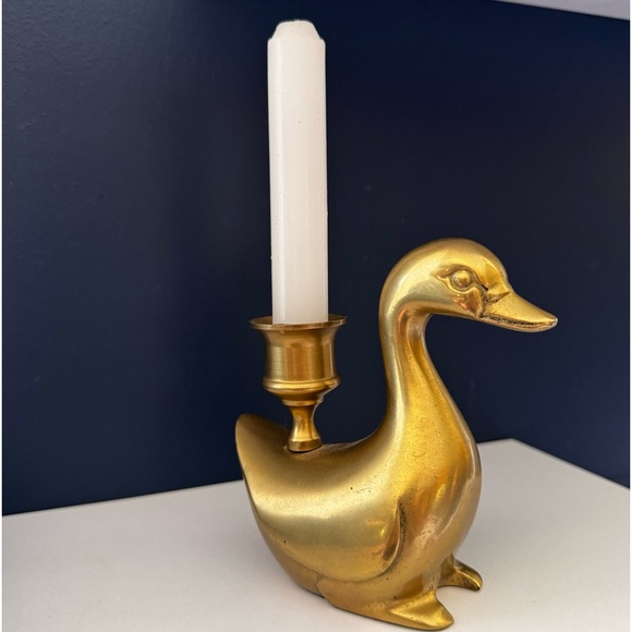 Brass duck candle holder - Picture 4 of 4